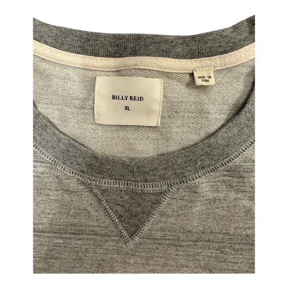 Billy Reid Crewneck Midweight Fleece – XL (Grey Monochrome) - Picture 2 of 4